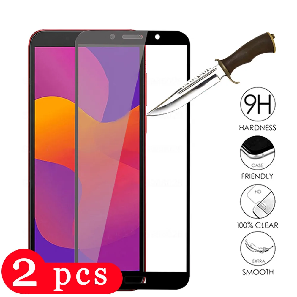 

2Pcs full cover tempered glass for huawei honor play 9A 9C 9S 9N 9i 9X pro 9 lite protective film glass phone screen protector