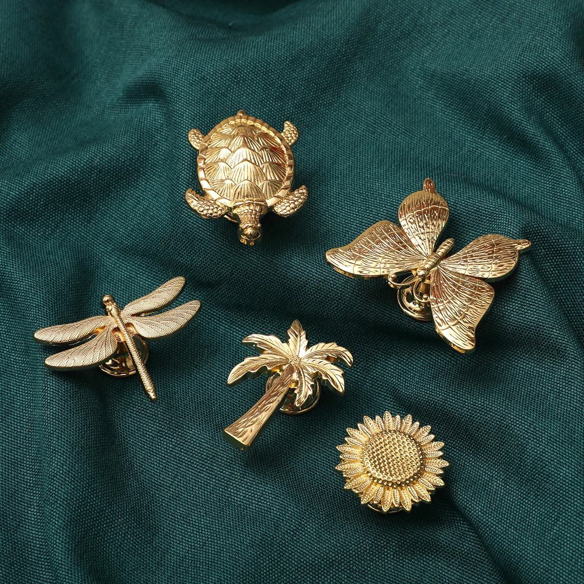 Plant Animal Shape Furniture Handles Copper Color Drawer Knobs Retro Dresser Gold for Cabinets and Drawers | Обустройство дома