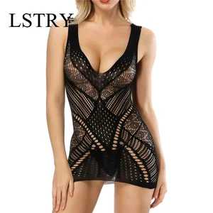 Сексуальное женское эротическое нижнее белье Lstry, сексуальные костюмы, ажурное нижнее белье, полускользящее нижнее белье с открытой спиной, в сеточку