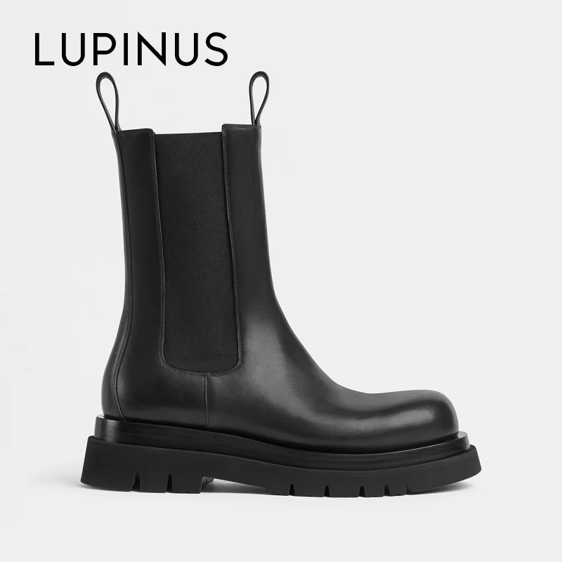 

LUPINUS 2022 новые роскошные Брендовые женские сапоги на массивном каблуке на платформе сапоги для женщин модные теплые ботинки челси Большой ра...