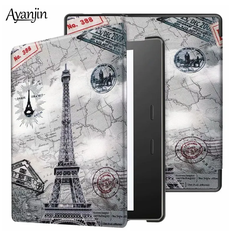 Тонкий чехол для Amazon Kindle Oasis 2 2017 всех-New 3 2019 Smart PU кожаный + Защитная пленка экрана