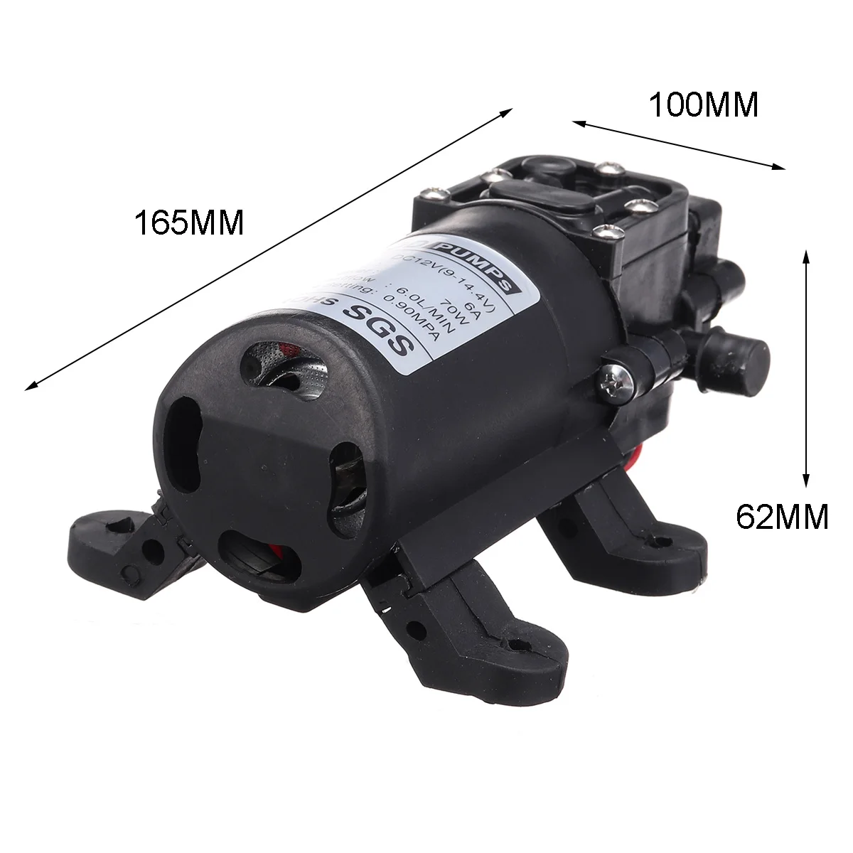 

DC 12V 130-75PSI 6L/Min Water High Pressure Diaphragm Self Priming Pump 70W Screw/ thread/ straight types