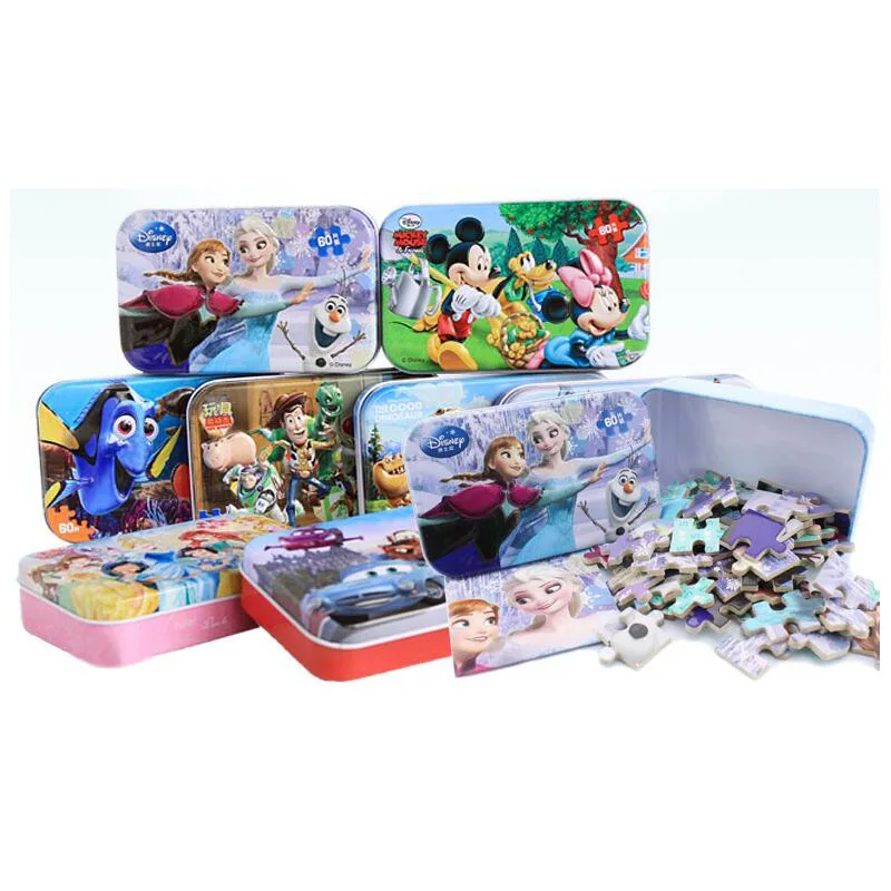 Деревянная игрушка из мультфильма Холодное сердце Disney пазл Микки Анна Эльза