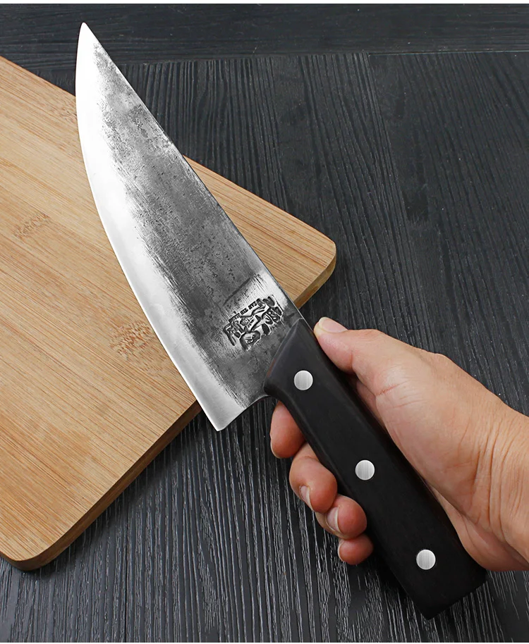 Andmade кованый кухонный нож тутового нарезки нож профессиональный китайский стиль для шеф-повара режущий мясной овощной нож Кливер
