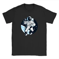 funny spaceman printed graphic t shirts men clothing summer cotton short sleeve casual loose t shirt hip hop casual streetwear
