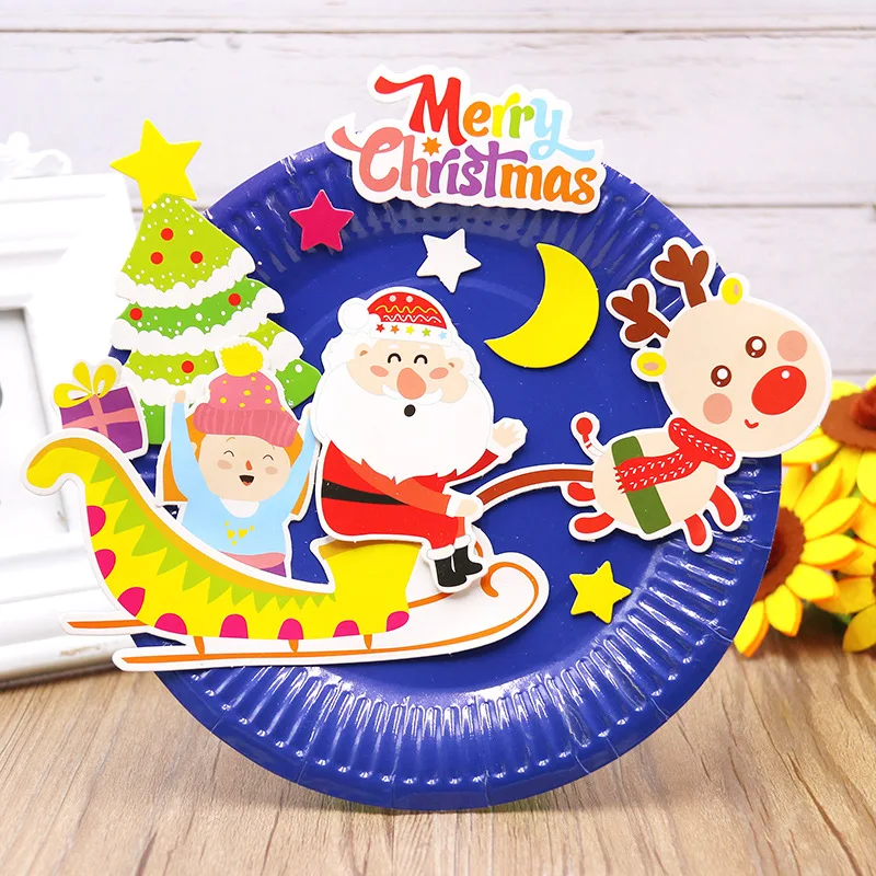 Christmas2 Детский сад много декоративных поделок diy игрушки головоломка бумажный лоток ремесла детские развивающие игрушки для детей Девочка/Мальчик Рождественский подарок 906 - Цвет: Christmas2