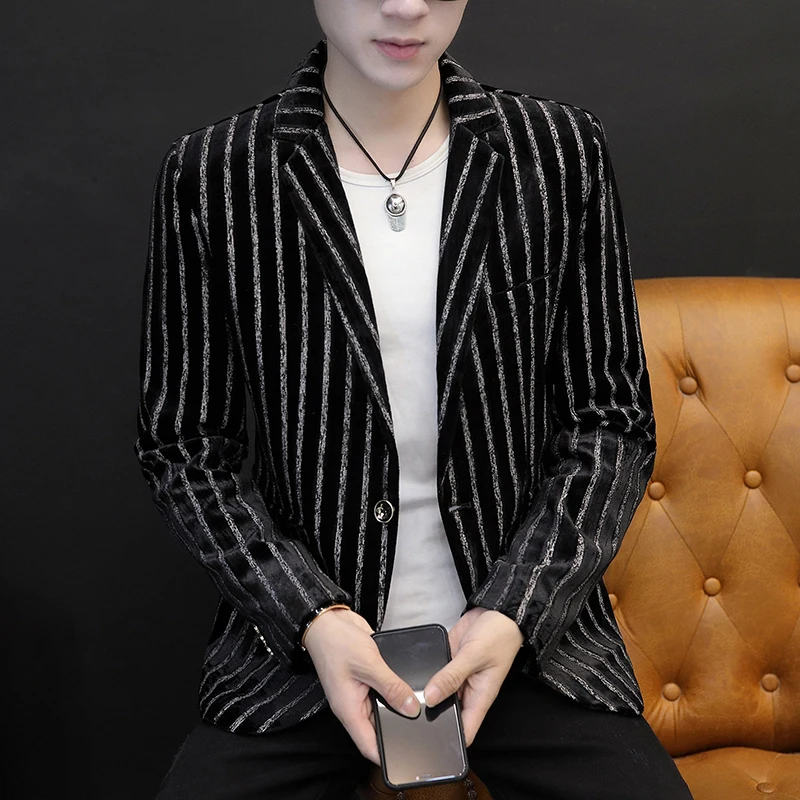 Мужской бархатный пиджак черный синий хаки золотой жакет размеры XXL XXXL | Мужская