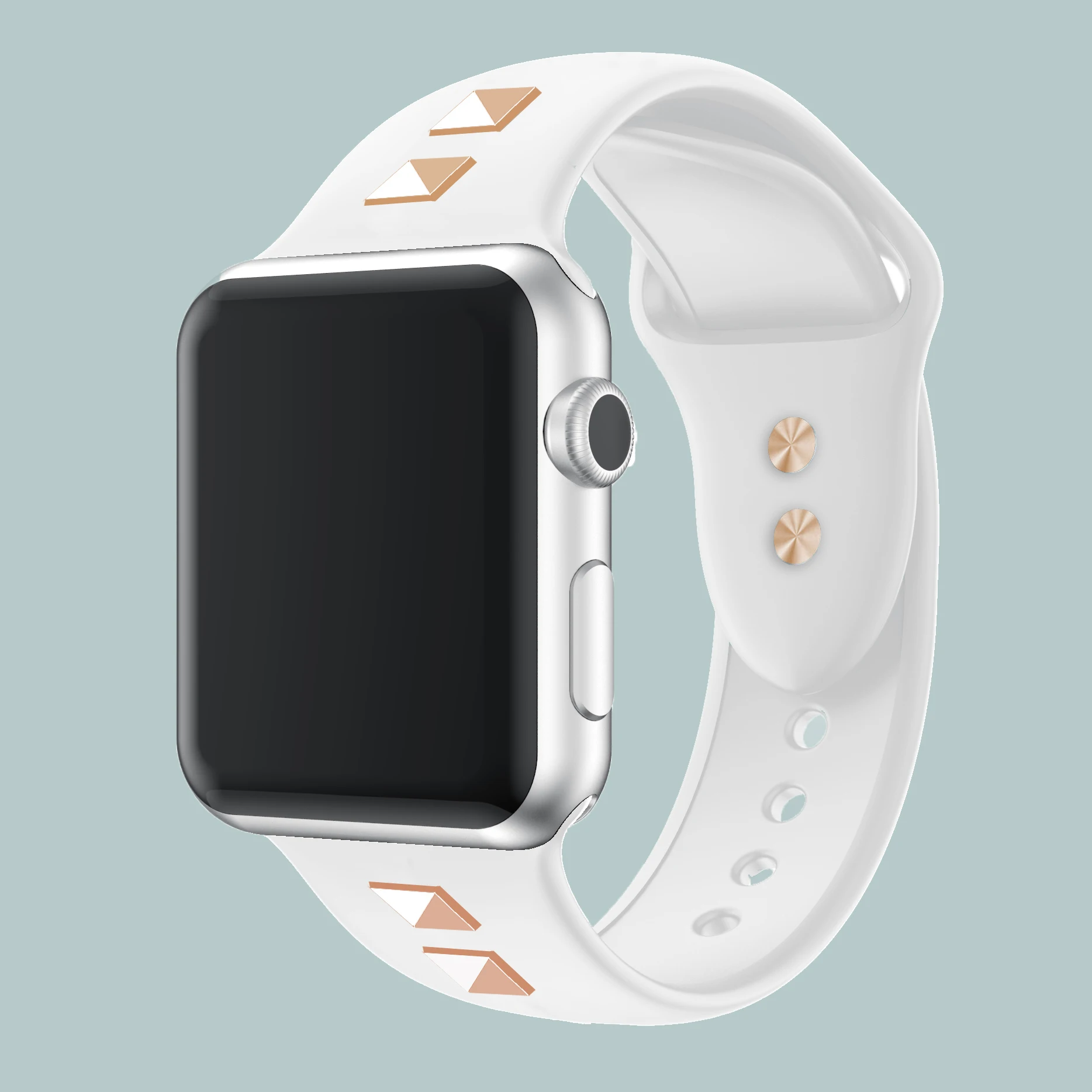 Силиконовый ремешок для apple watch 4 band 44 мм iwatch 42 40 correa 38 два панк заклепки стиль 5 3