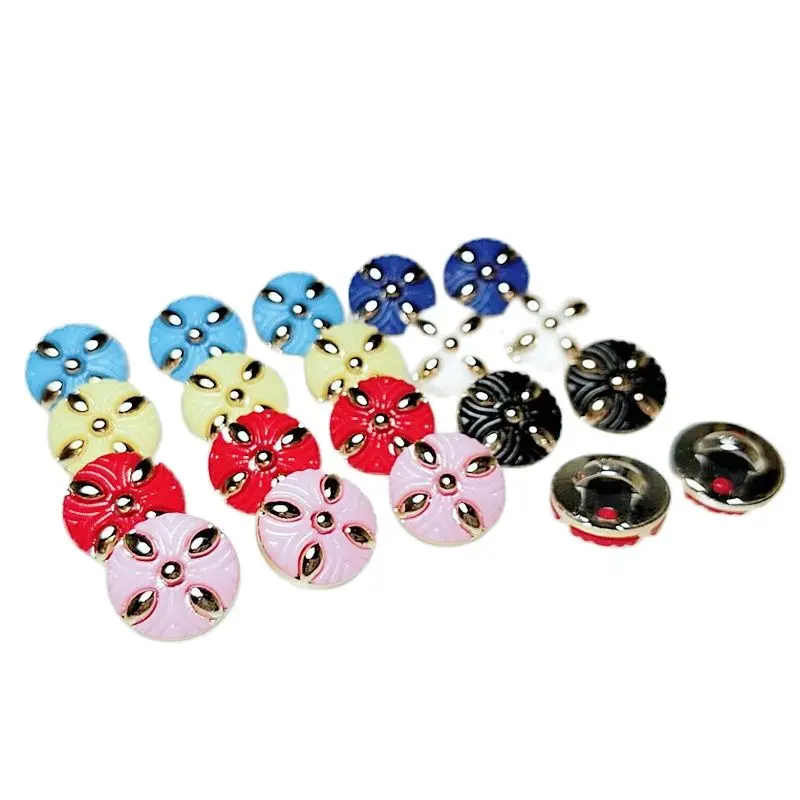 

HL 20pcs 13mm Mixed color New Plating Buttons Shank DIY Apparel Sewing Accessories Shirt Buttons