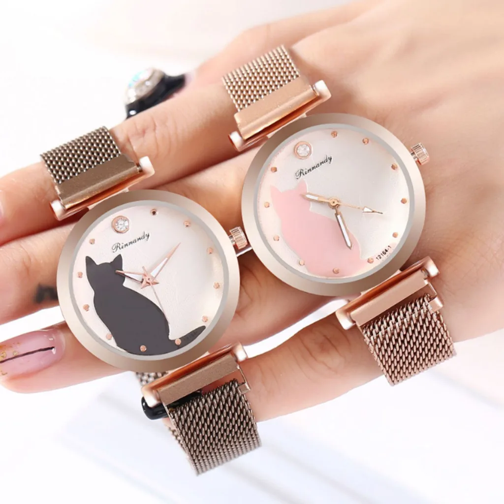 Fashion Women Watches Individuality Dial Cat Watch Quartz Wrist שעון לאישה relogio mulher montres femmes Reloj Mujer #L0 | Наручные