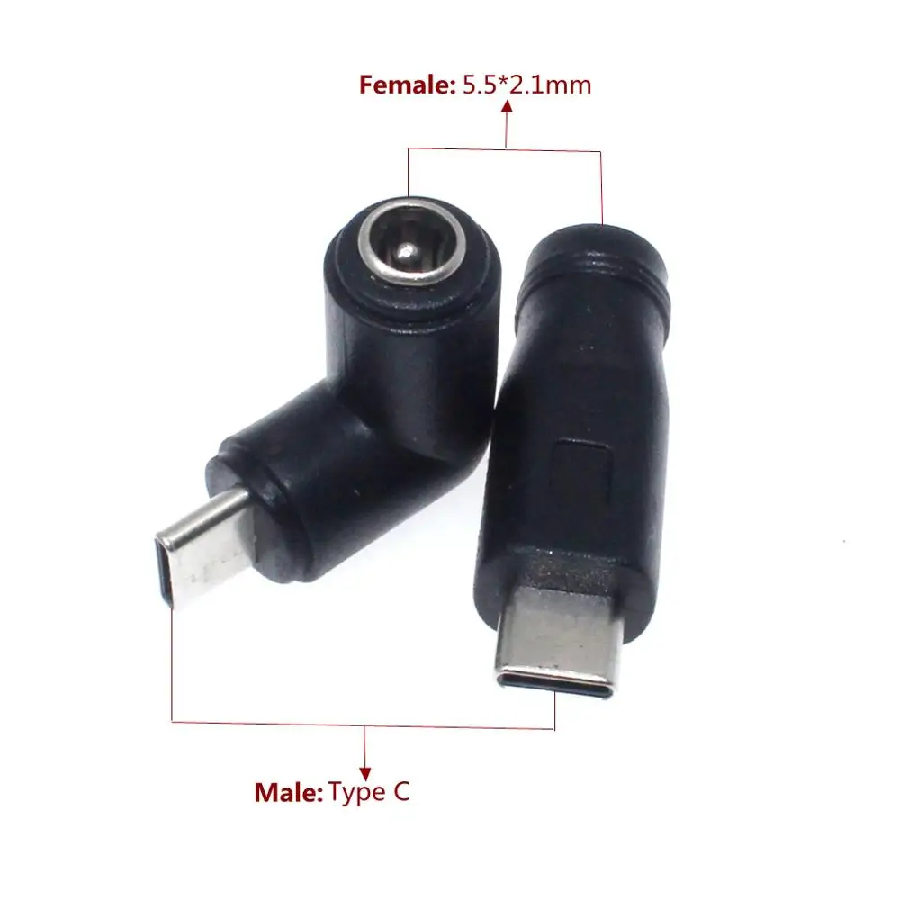 5 5*2 1 мм 5x2 Женский Джек Тип Type-C USB 3 с разъемом папа на рост 90 / 180 градусов DC Мощность