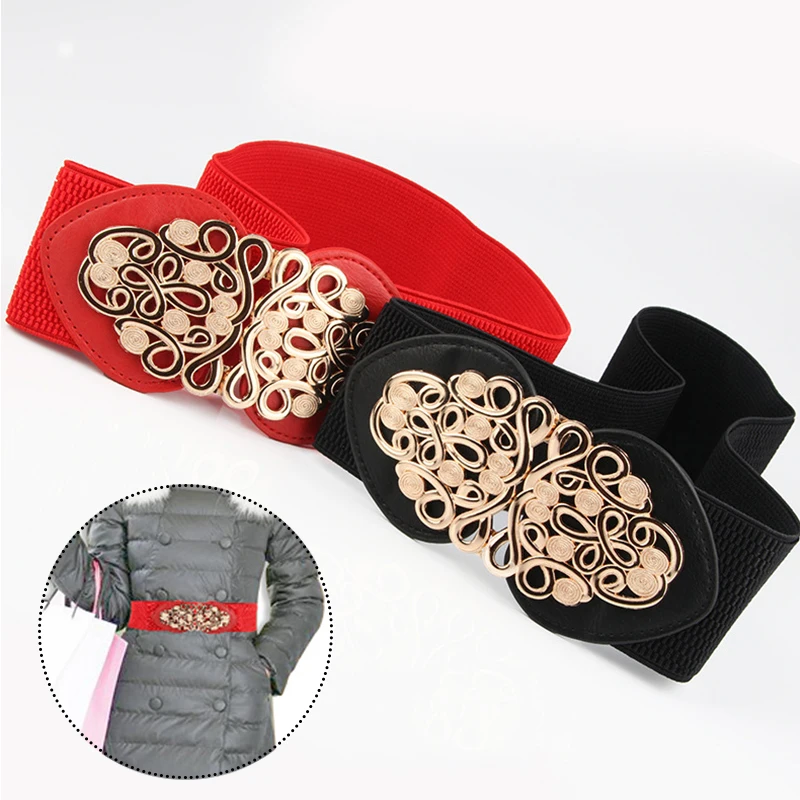

Female Fashion Belt Colorful Elastic Waist Belts Elastic Stretch Belt Women's Dress Coat Clothing Accessories More Style
