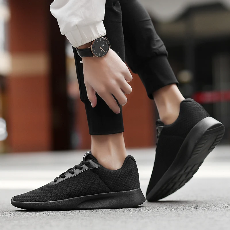 Новинка Мужская обувь для бега Повседневная на шнуровке Легкие удобные дышащие