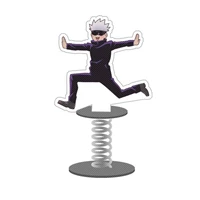 action figure gojou satoru spring shake fighter anime jujutsu kaisen gojou shaking acrylic standing plate cute desk decor toys