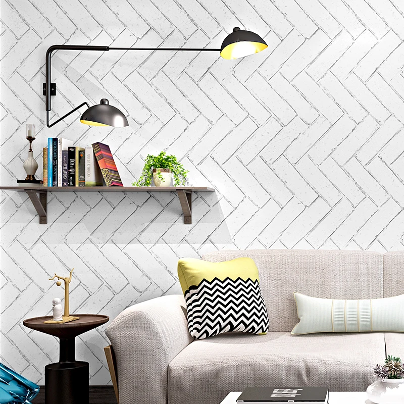 Винтажные 3d обои с изображением белого кирпича рулон стены гостиной s