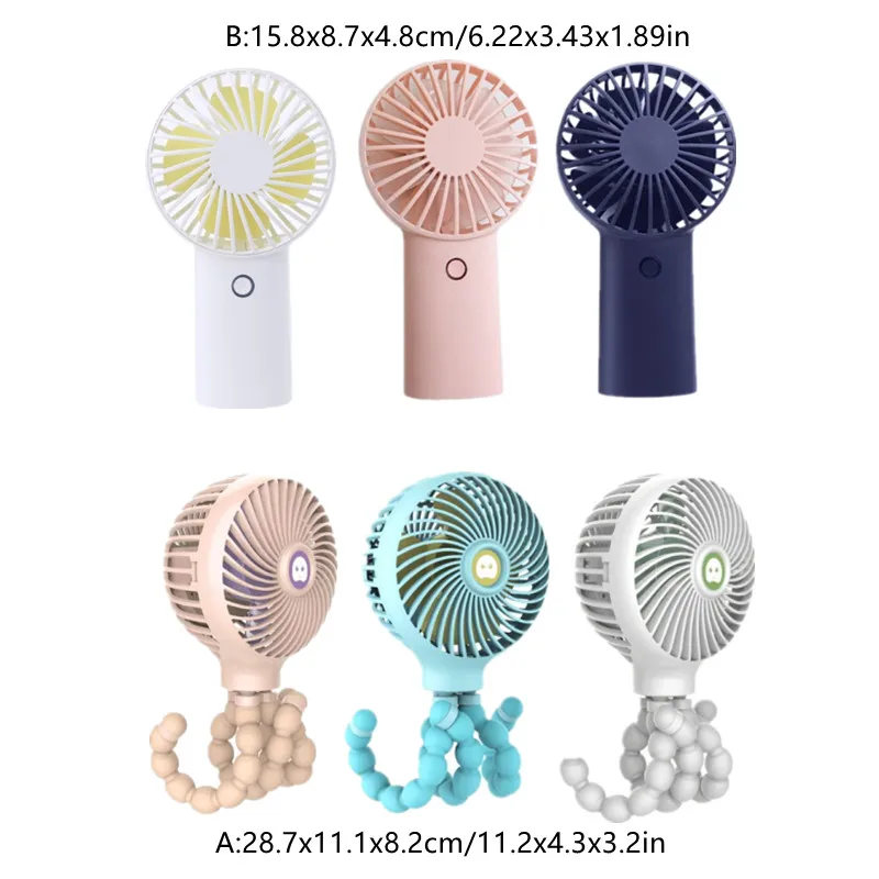 

Портативный подвесной мини-вентилятор в форме осьминога, регулируемая ручная подставка с USB-зарядкой, кулер для детской коляски, студенческ...