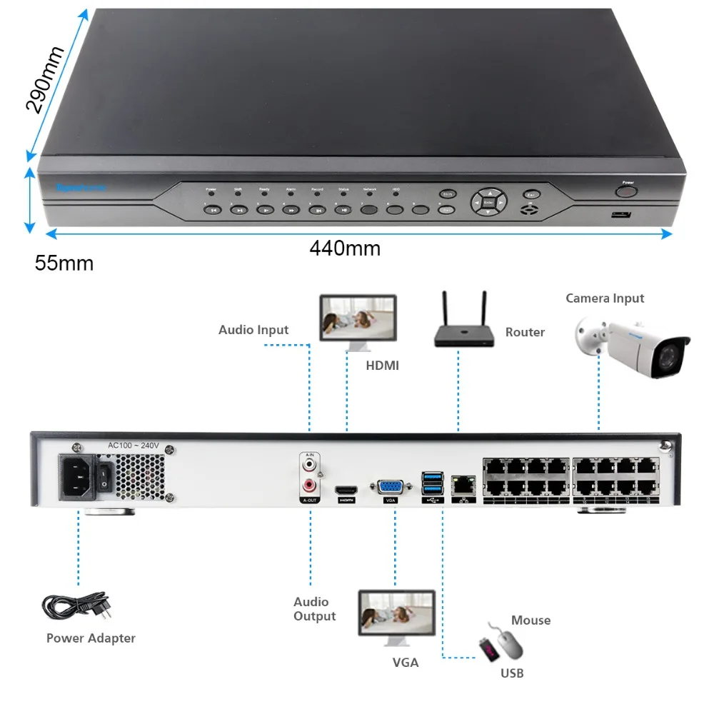 TOPROHOMIE H.265+ 16CH POE CCTV система 48 В 5MP безопасности Антивандальная аудио запись POE камера ночного видения комплект камеры наблюдения