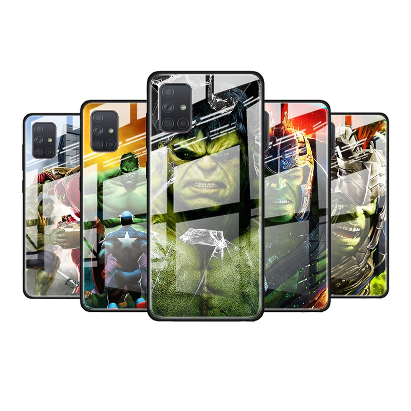 

Hulk marvel hero for Samsung Galaxy S21 Ultra A71 A51 4G 5G A91 A81 A41 A31 A21 A11 A01 Tempered Glass Phone Case