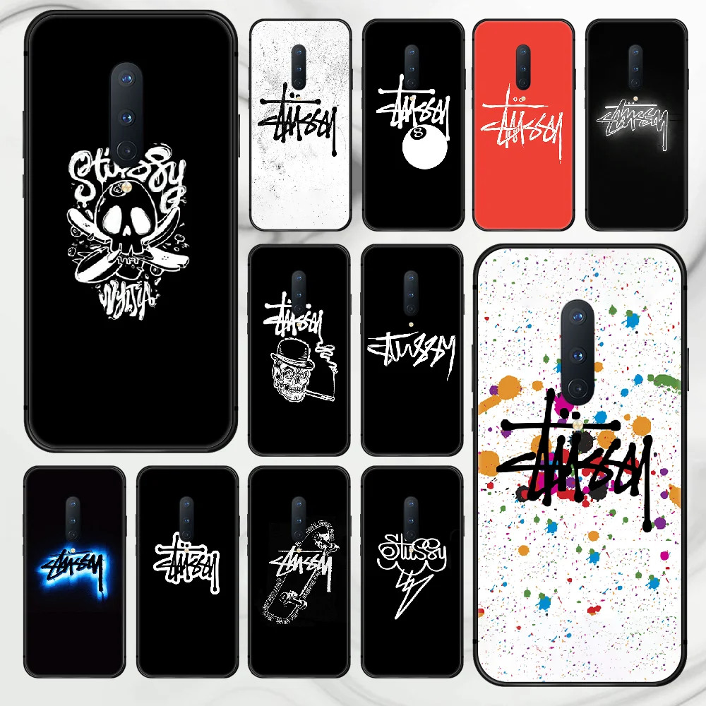 

Trendy brand art Phone Case Cover Hull For 1+ Oneplus 5T 6 6T 7 7T 8 8T Pro black Shell Luxury Prime Trend Funda Tpu Bumper Soft