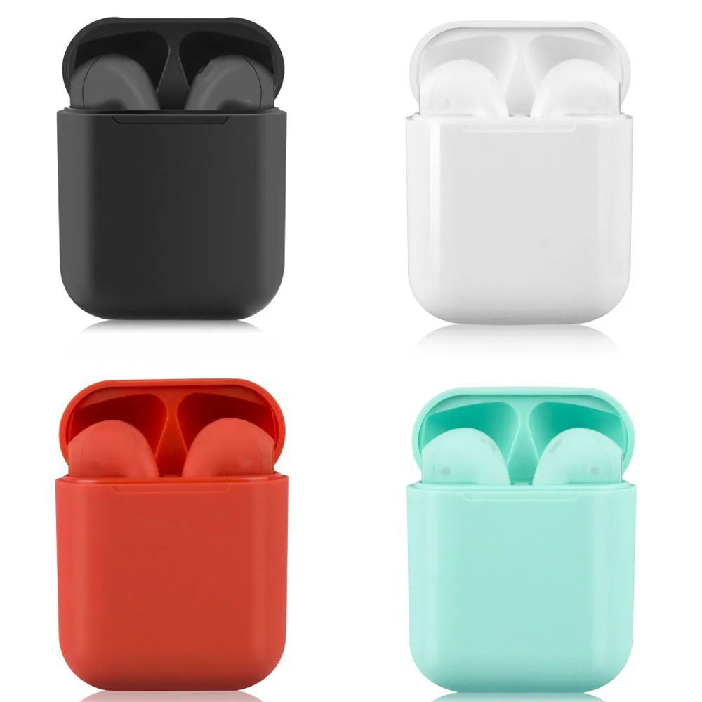 Mixed Color I12 TWS Bluetooth 5,0 наушники мини Беспроводной наушники сенсорный Управление Автоматическое Сопряжение наушники-макароны для samsung для IPhone 11 Pro - Цвет: Mixed Color
