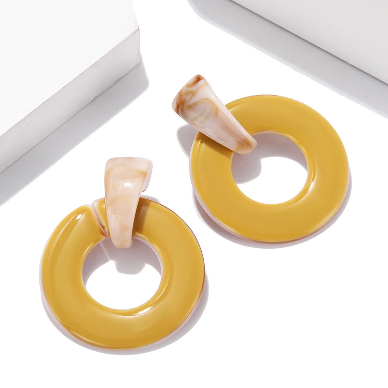 2019 большие массивные серьги для женщин акриловая смола ручная работа ацетат