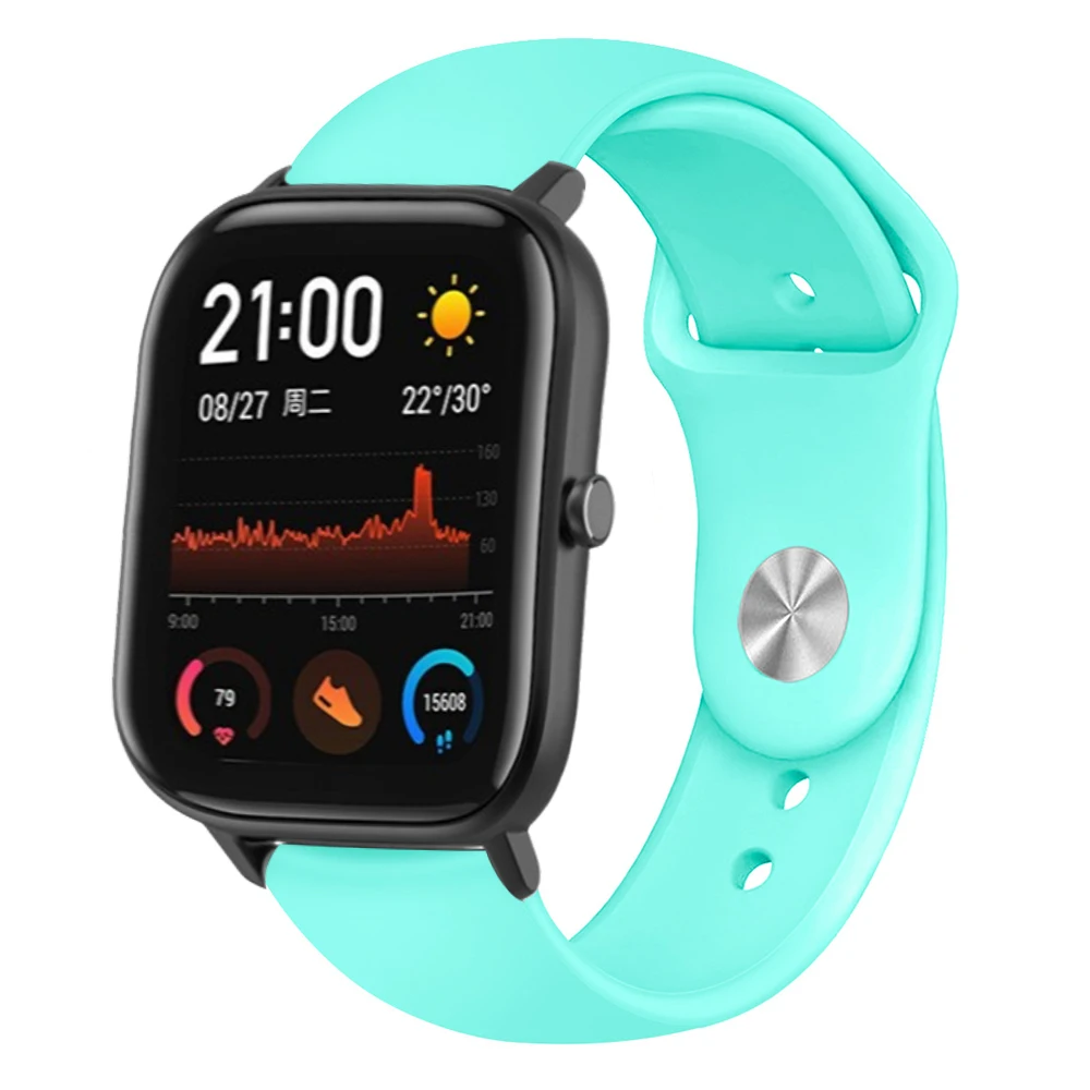 20 мм силиконовые браслеты для Xiaomi Huami Amazfit GTS Bip BIT PACE Lite Youth smart watch band для Garmin vivoactive 3 ремешок для часов
