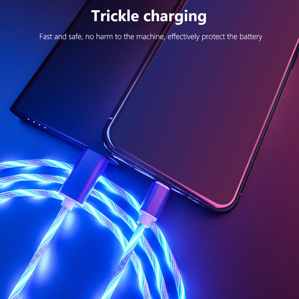 Светоизлучающая линия телефон со светодиодной подсветкой для зарядки iPhone x Mini USB C