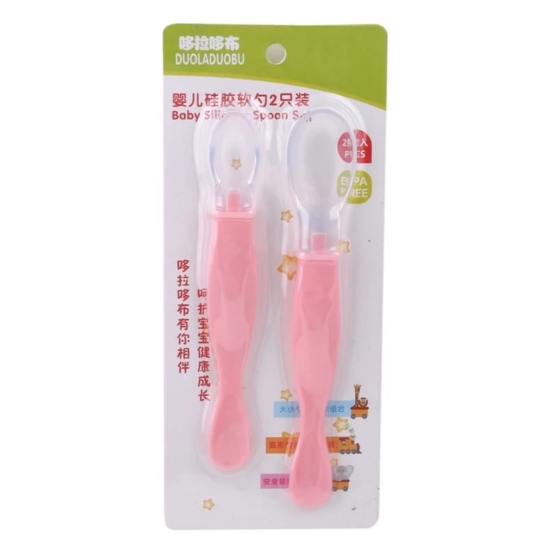 

Baby Silicone Training Spoon PP Plastic Dust-Proof Packaging Box Cutlery Storage Box Double Spoon Box High Permeability