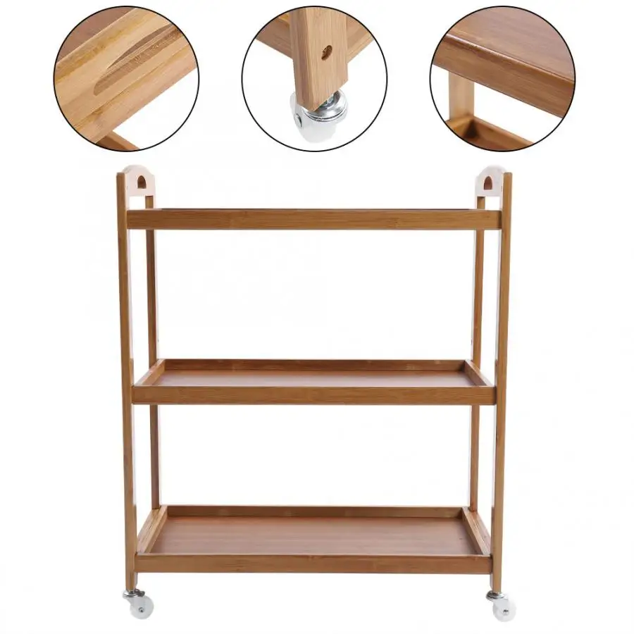 3 уровневая кухонная стойка для хранения Сервировочная Тележка с колесами из