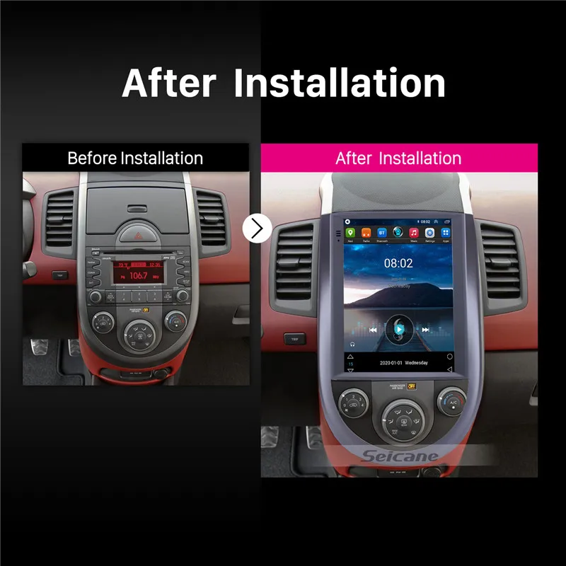 

Seicane Car Radio For 2010-2013 Kia Soul 9.7 inch Android 10.0 API 29 Multimedia Player Bluetooth Wifi GPS Navigation DSP IPS 4G