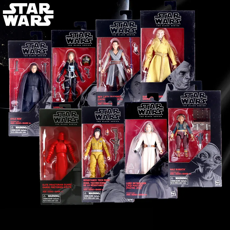 

Hasbro Star Wars Black Series Jaina Solo Rose Snoke Maz Kanata Elite Praetorian Luke Skywalker Rey Kylo Ren Model Anime Figures