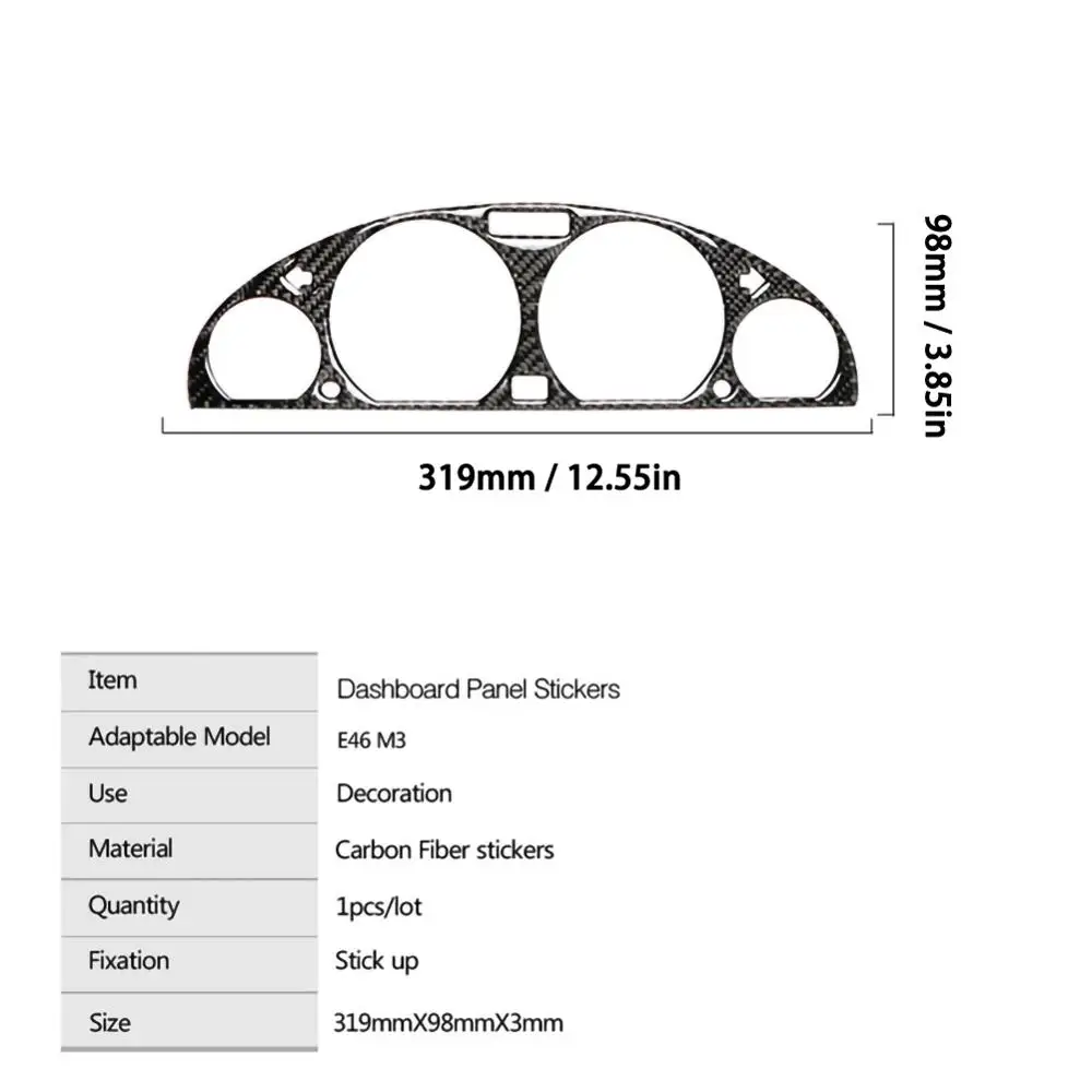 

Exquisite fashion carbon fiber interior dashboard decorative frame dashboard cover sticker decorative interior