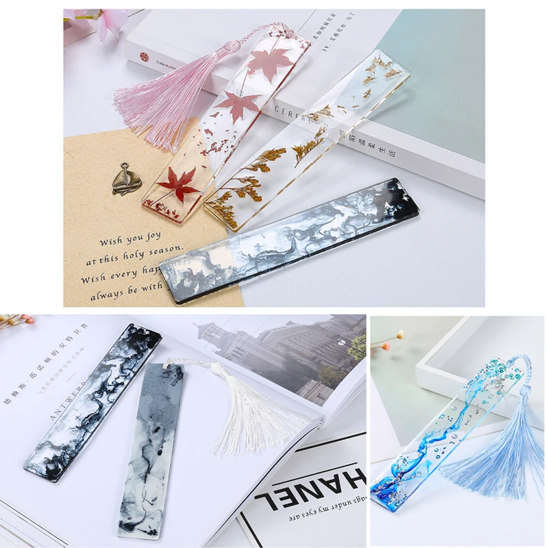 Прямоугольная силиконовая форма для закладок сделай сам из эпоксидной смолы