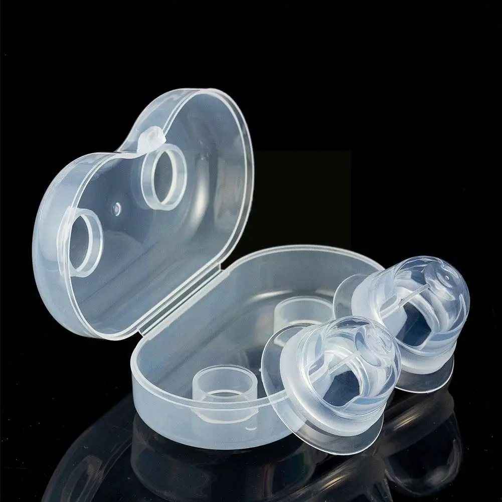 

1 Pair Silicone Nipple Corrector Painless Nipple Sucker Puller Aspirator For Correction Flat Inverted Nipples Breast Feedin X1m5