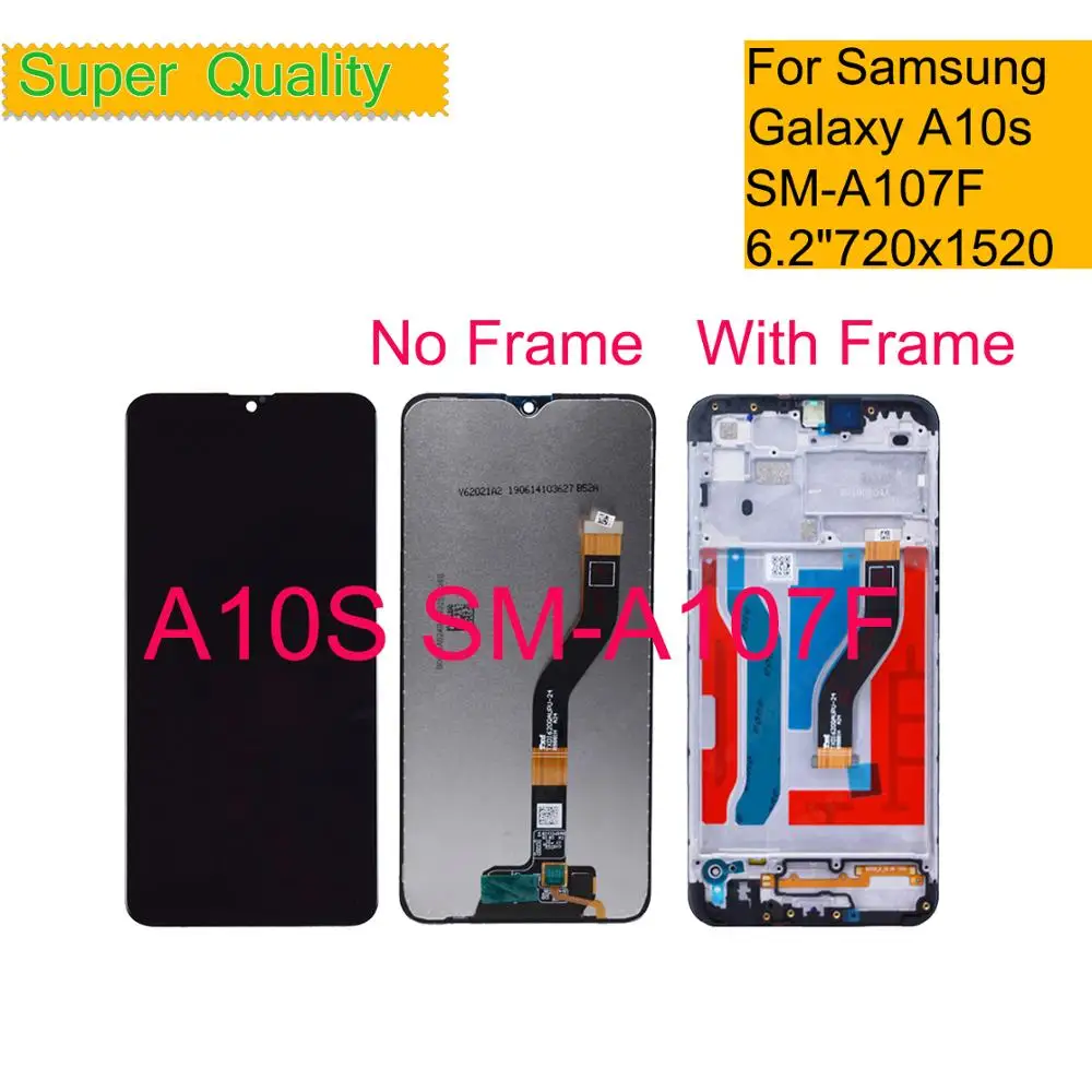 

10 шт./лот, ЖК-дисплей для Samsung Galaxy A10S A107 A107 F, модуль ЖК-дисплея с дигитайзером экрана в сборе, с рамкой