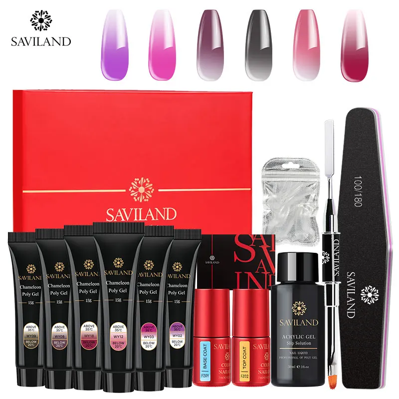 15g 12pcs Gel Kit Soak off 4 шт./компл. поли набор гелевых УФ Акрил строитель поли-гель, быстро сохнут, дизайн ногтей Pro с длинным натуральных ногтей Жесткий Гель-лак - Цвет: 15g 12pcs Gel Kit
