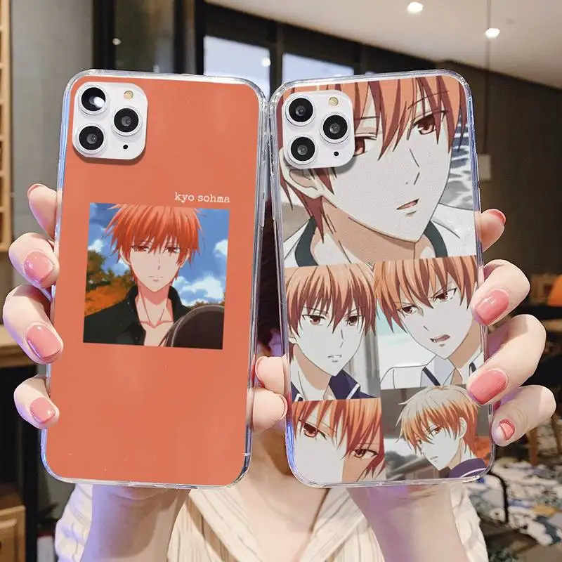 

Fruits Basket Kyo Sohma tup Phone Case For Iphone 6 6s 7 8 plus X Xr XS 11 12 Mini Pro Max Transparent Fundas Cover