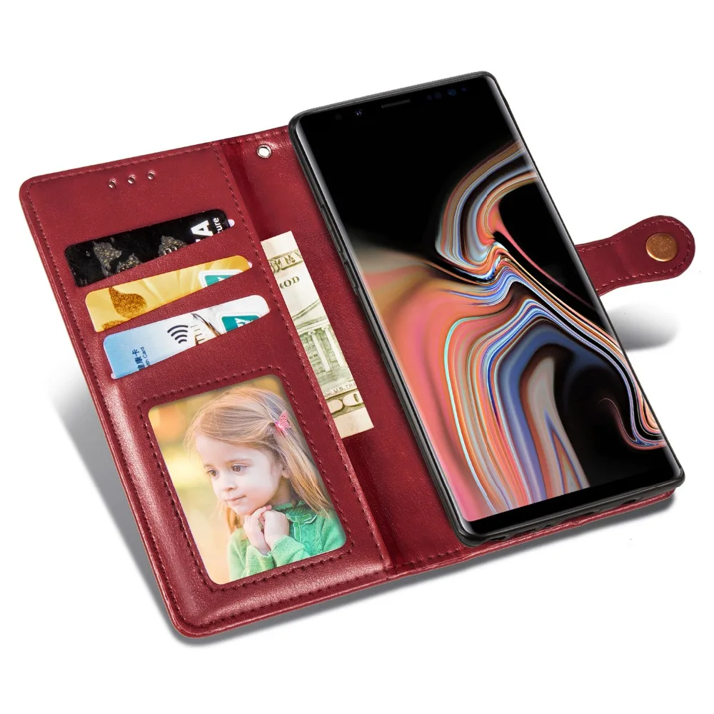 Business Flip Leather Wallet Cover Case For Samsung Galaxy A10 A20 A40 A50 A70 M10 S8 S9 S10e S10 Plus Note 8 9 10 Pro J2 Prime