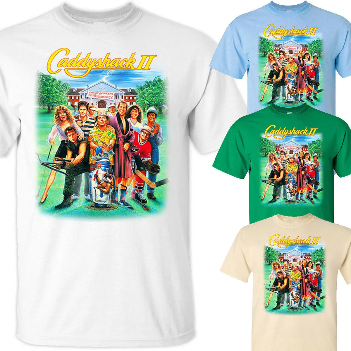 Chevy Chase Caddyshack Ii 1988 футболка зеленая все размеры S 5Xl | Мужская одежда
