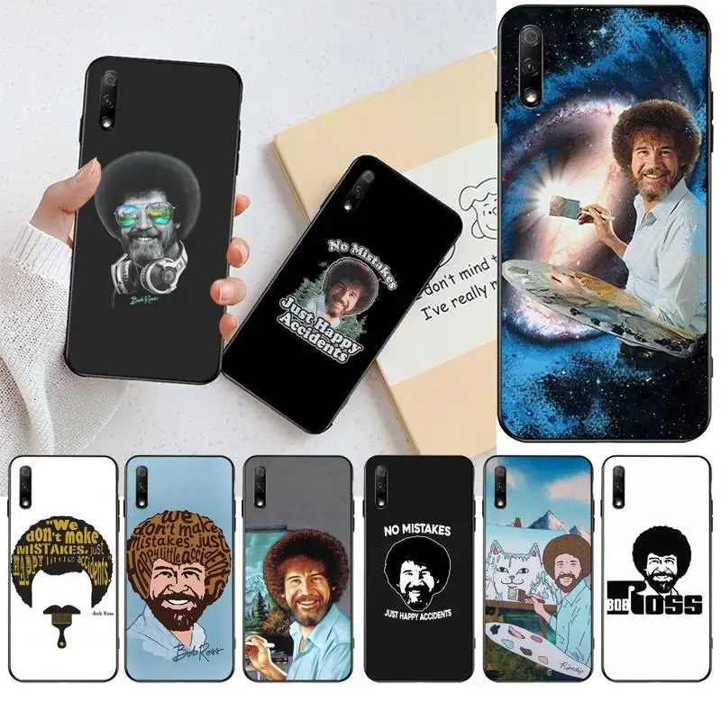 

CUTEWANAN Bob Ross No Mistakes Luxury Unique Phone Cover For Huawei Nova 6se 7 7pro 7se honor 7A 8A 7C Prime2019