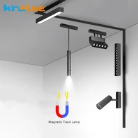 modern led recessed magnet track lights dc48v 6w 12w 24w led spot lamps magnetic rail ceiling system for indoor track lighting