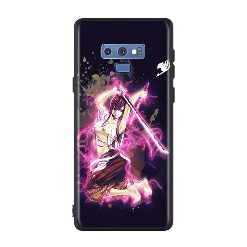 

Bright Black Cover Fairy Tail sign Anime For Samsung Galaxy Note 20 Ultra 10 9 8 S10 S10E S9 S8 S7 Plus 5G Phone Case