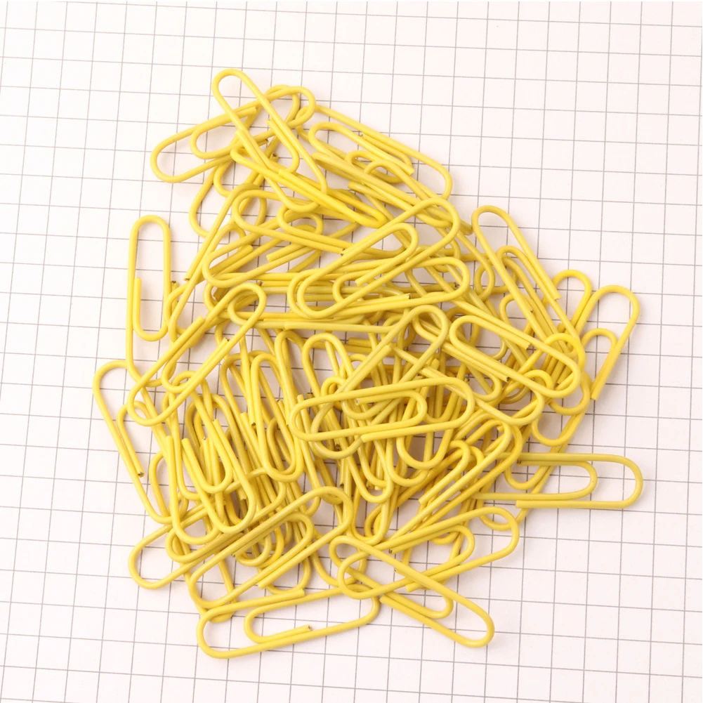 

200pcs Metal Desk School Easy Use Bill File Paper Clip DIY Mini Study Fixing Clamp Home For Notebook Pictures Office Supply