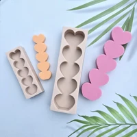 3d five piece three dimensional love silicone candle mould diy lengthened love aromatherapy candle ornaments mold baking mold