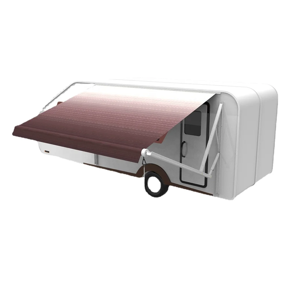 

motorized RV roll out camper trailer caravan awning