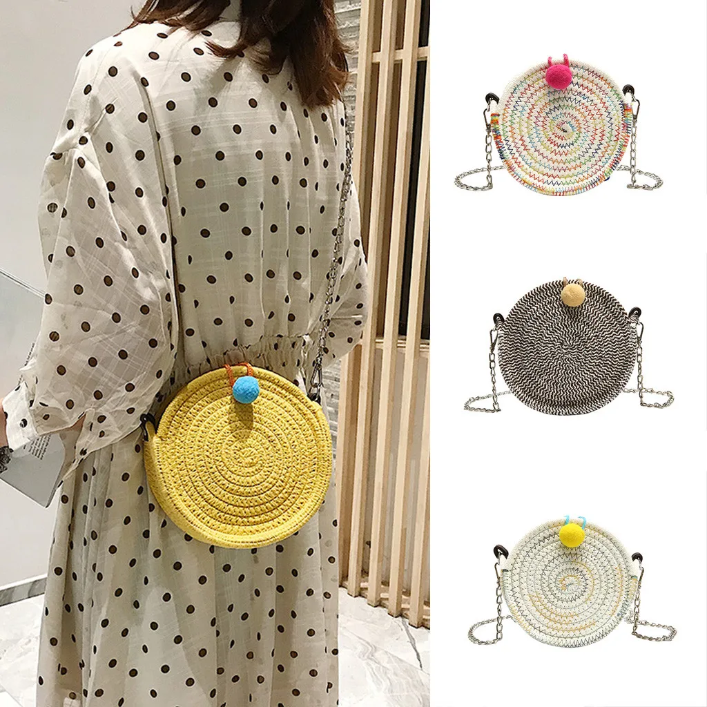 

OCARDIAN новый дизайн женская сумка маленькая женская новая модная плетеная сумка на плечо портативная круглая Сумка Женский карман для телефо...