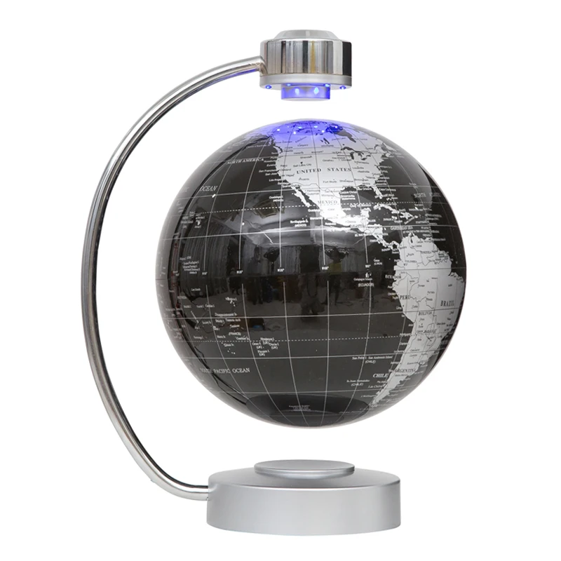 Mapa do Mundo Globo com Luz Decoração de Escritório em Casa Magia Levitação Magnética Flutuante Globo Anti Gravidade Suspendendo Ornamentos