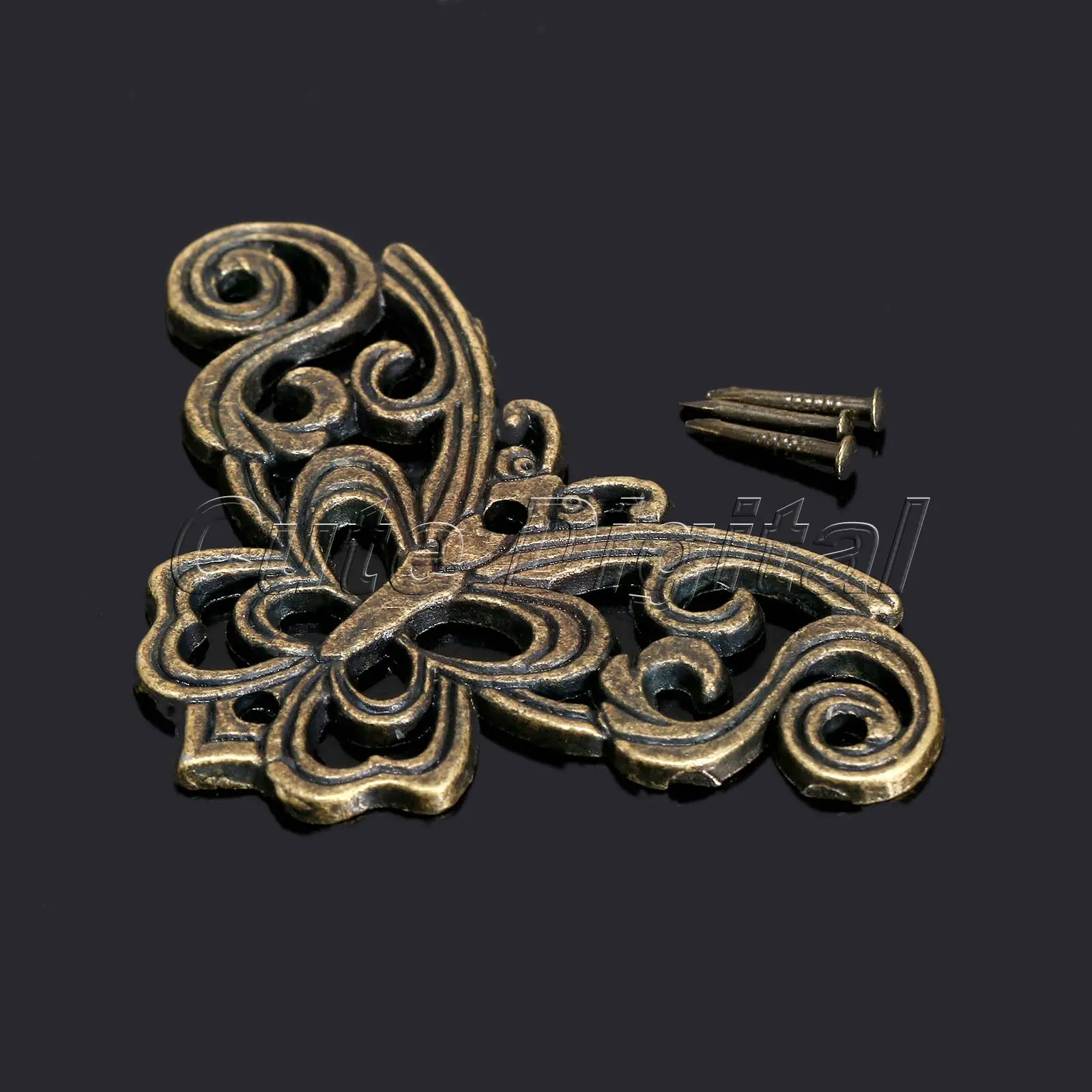 12 шт Металлические декоративные уголки кронштейн для мебель деревянный ящик