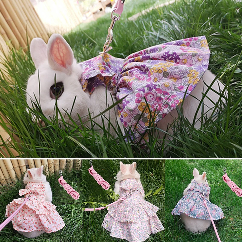 

Universal Floral Skirt Small Fresh Pet Skirt Rabbit Skirt Universal Pet Leash Korean Style Cute Pet Supplies Free Shipping