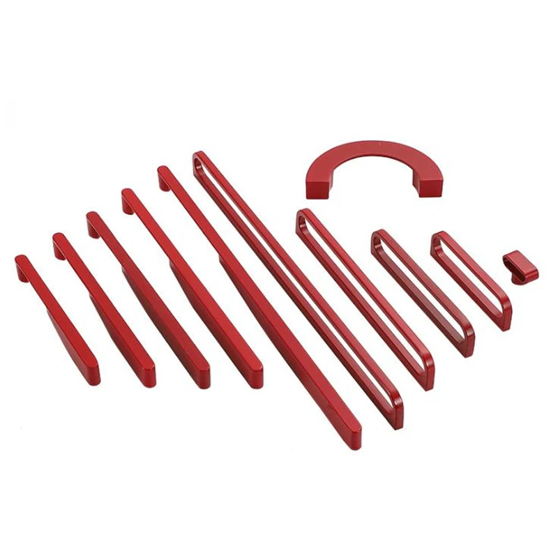 LCH Современный Стиль цинковый сплав покрытие поверхности для выпечки пианино красный Шкаф вытяжной ящик ручки для шкафа